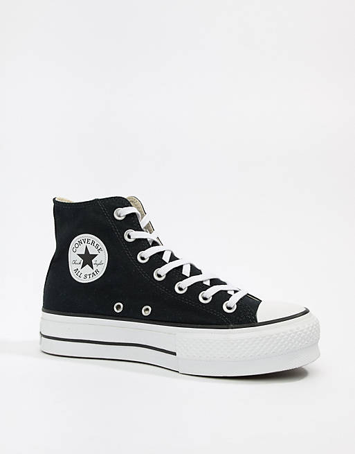 Converse Chuck Taylor All Star platform hi black sneakers | ASOS