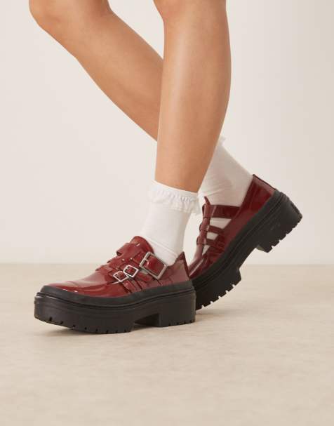 Converse Chuck Taylor All Star platform mary janes in burgundy - view 1