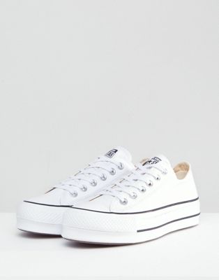 Converse Chuck Taylor All Star Platform Ox Sneakers In White | ASOS