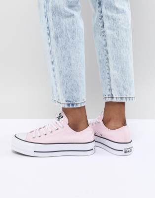 pink converse platform shoes