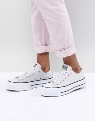 Converse Chuck Taylor All Star Platform Trainers In Grey | ASOS