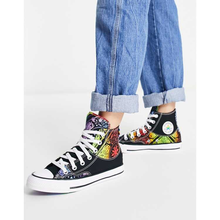 Converse – Chuck Taylor All Star Pride Hi – Sneaker in Schwarz mit