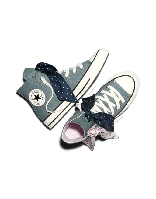 Converse Chuck Taylor - All Star - Sjaal met strik in mineraalgrijs/zilverreiger/zwart, 3 van 4