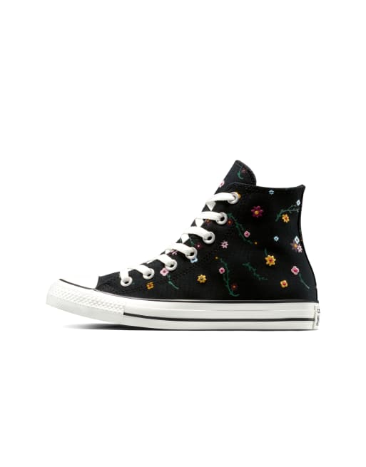 Keilabsatz Adidas Superstar Blumen Schwarz Converse – Chuck Taylor