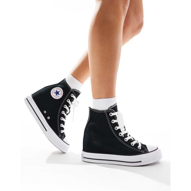 Converse Chuck Taylor All Star Sneaker in Schwarz mit Keilabsatz ASOS