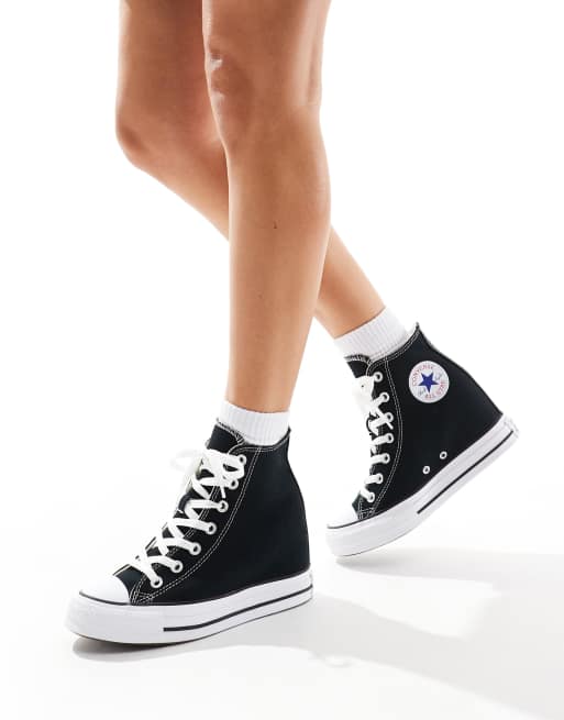 Converse Chuck Taylor All Star Sneaker in Schwarz mit Keilabsatz