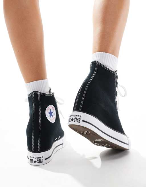 Converse Chuck Taylor All Star Sneaker in Schwarz mit Keilabsatz ASOS