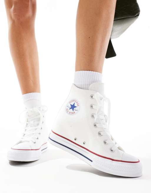 Converse Chuck Taylor All Star Sneaker in WeiB mit Keilabsatz