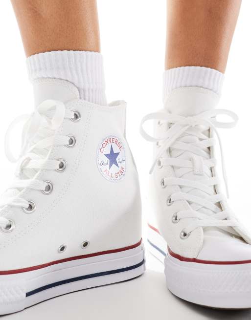 Converse Chuck Taylor All Star Sneaker in WeiB mit Keilabsatz