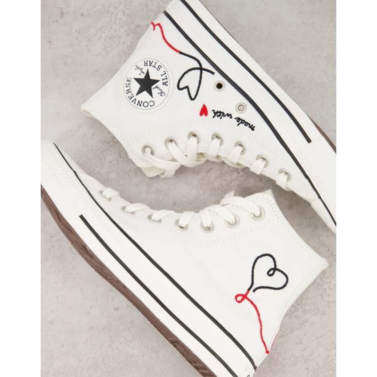 Scarpe converse hot sale con cuore