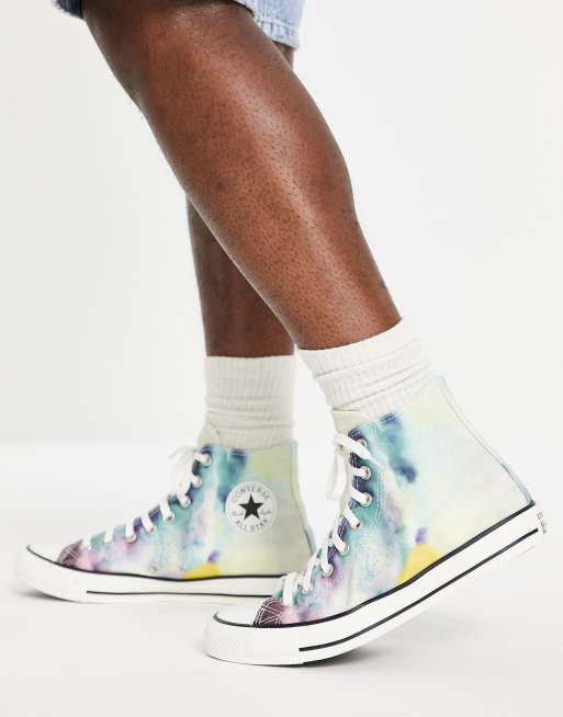 Converse Chuck Taylor All Star Sneakers alte estive con motivo tie dye chiaro