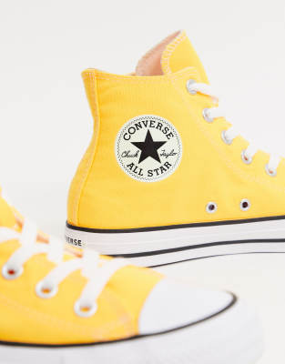converse alte donna giallo
