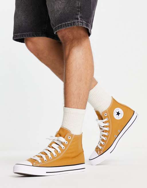 Converse alte cheap uomo giallo