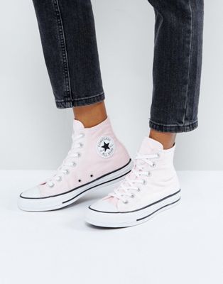 Converse - Chuck Taylor All Star - Sneakers alte in velluto rosa | ASOS