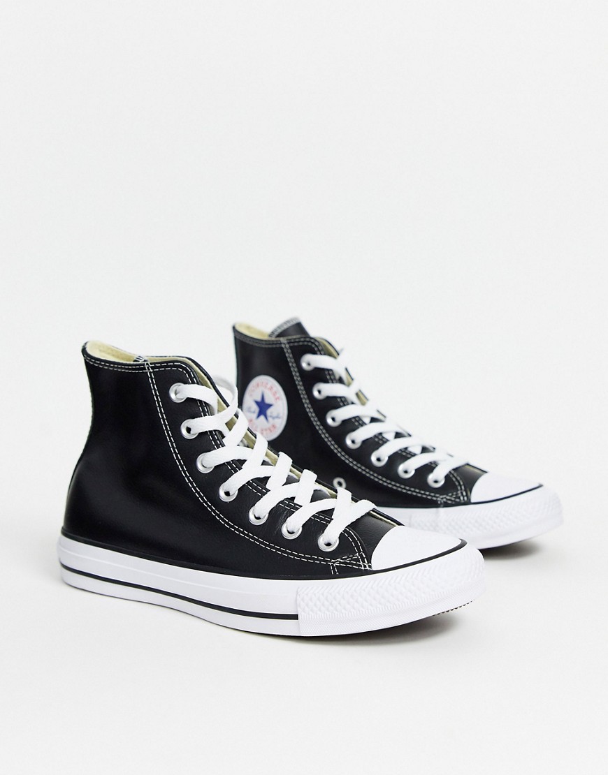 Converse - Chuck Taylor All Star - Sneakers alte nere in pelle-Nero