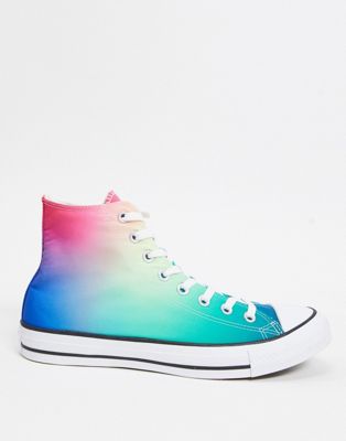 Converse - Chuck Taylor All Star - Sneakers alte sfumate blu e rosa | ASOS