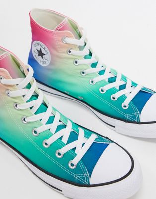 Converse - Chuck Taylor All Star - Sneakers alte sfumate blu e rosa | ASOS