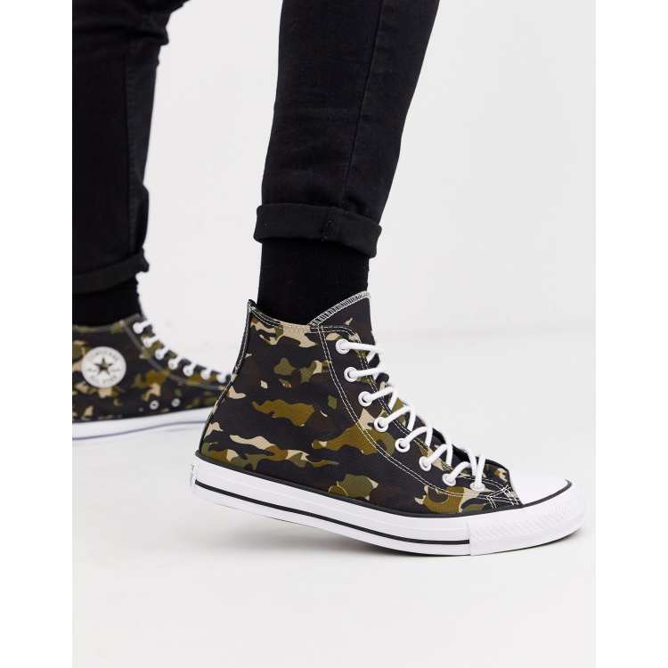 Camo on sale print converse