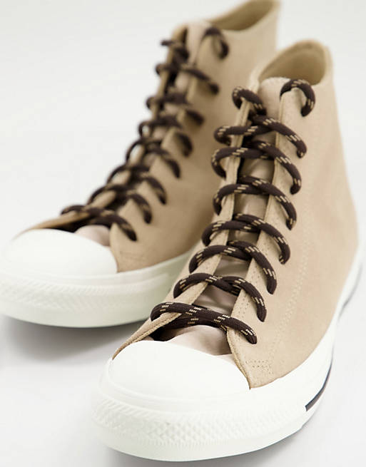 Converse - Chuck Taylor All Star - Sneakers in camoscio color sabbia خليط كيك