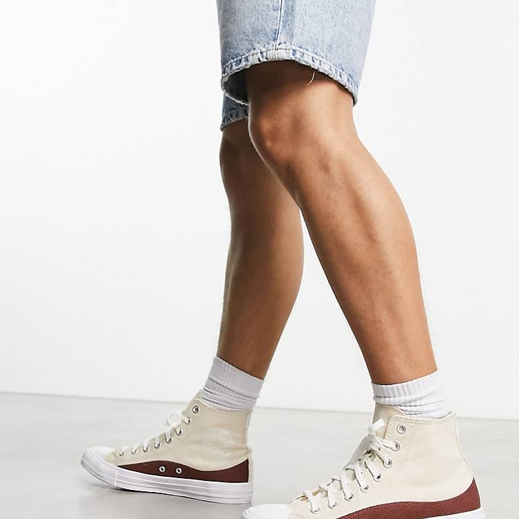 Converse Chuck Taylor All Star sneakers in off white and red | ASOS