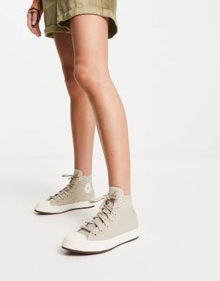 Shop Converse Chuck Taylor All Star Sneakers In Stone-white