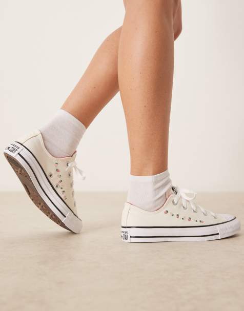 Converse Chuck Taylor All Star sneakers in white with strawberry detailing - view 1