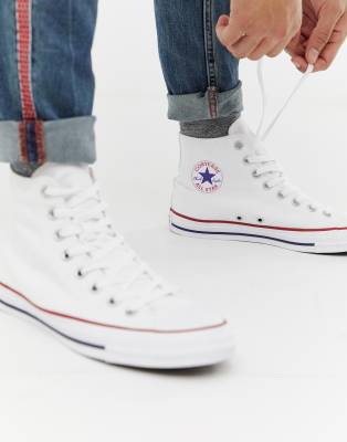 white converse with stars