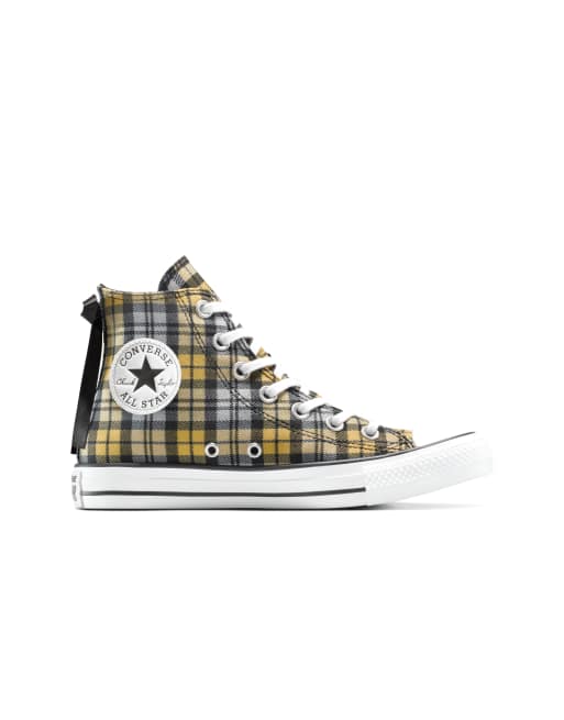 Converse Chuck Taylor - All Star - Sneakers met ruit in zwart/geel/wit