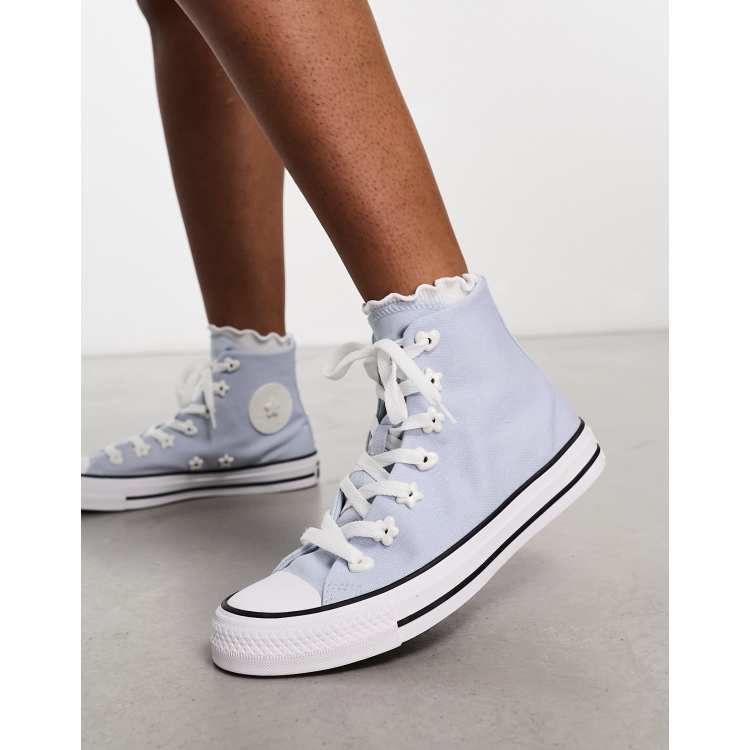 Blue and gray high top converse on sale