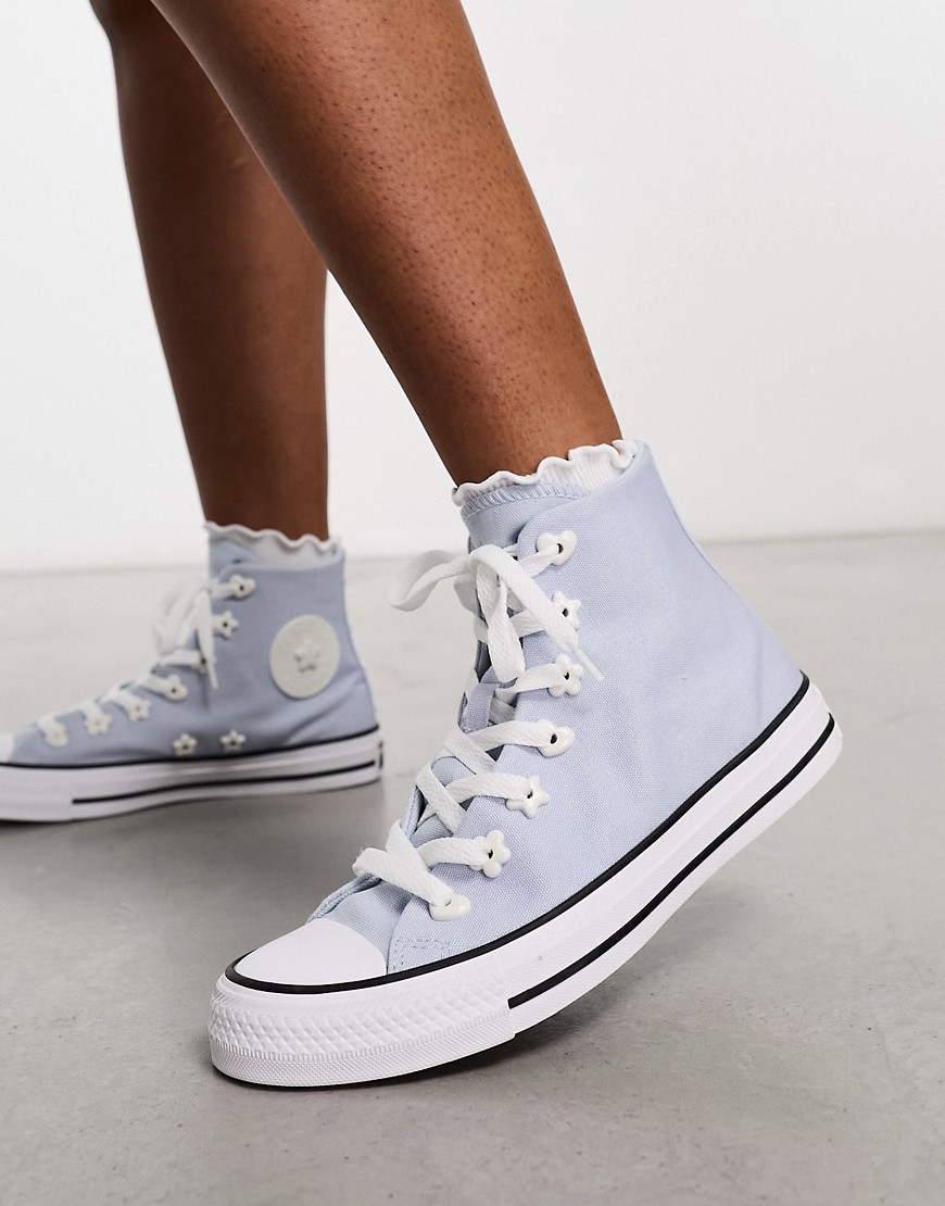 Converse Chuck Taylor All Star Sneakers With Star Gems In Lilac-purple