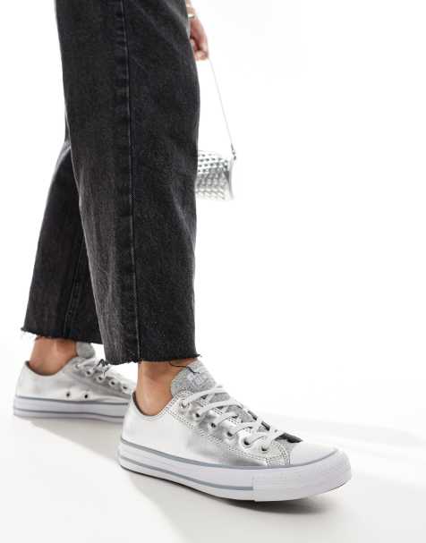 Converse Chuck Taylor All Star Sparkle sneaker in silver - view 1
