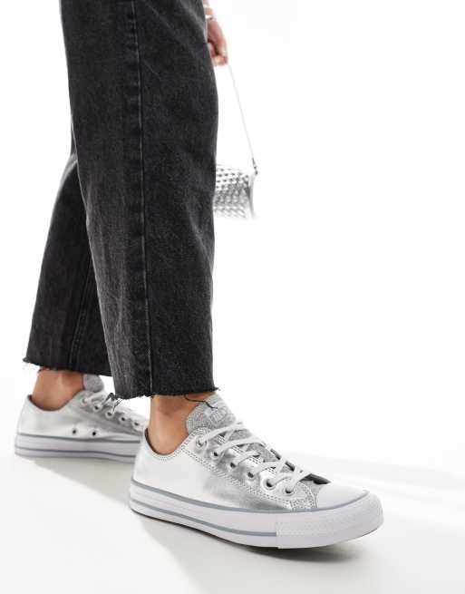 Converse Chuck Taylor All Star Sparkle sneaker in silver 