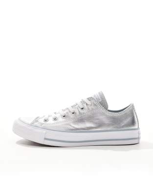 CONVERSE Chuck Taylor All Star シルバー Converse Chuck Taylor All Star Sparkle sneaker in silver | ASOS