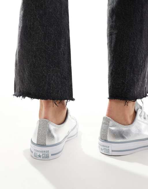 Converse Chuck Taylor All Star Sparkle sneaker in silver 