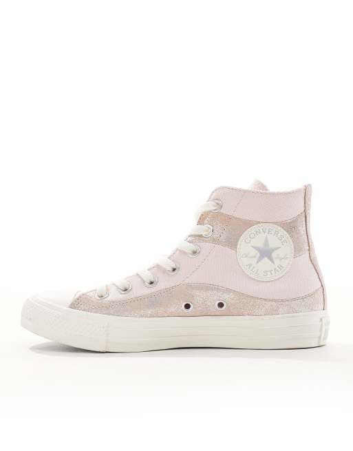 Converse Chuck Taylor All Star suede sneakers in pink metallic ASOS