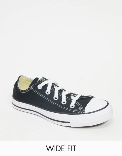 Converse – Chuck Taylor All Star – Svarta sneakers med bred passform - view 1