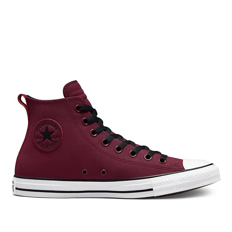 aan de andere kant, onregelmatig nul Converse Chuck Taylor All Star TecTuff sneakers in dark red | ASOS