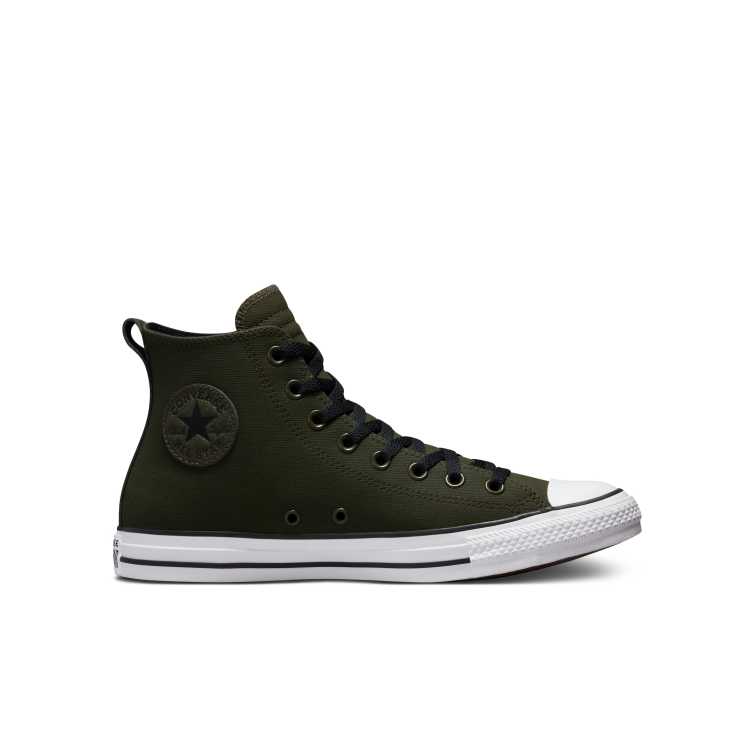 Army green high top converse sale