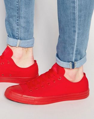 converse all star monochrome rouge