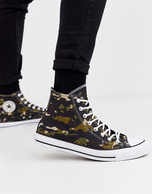 Converse Chuck Taylor All Star trainers in camo print