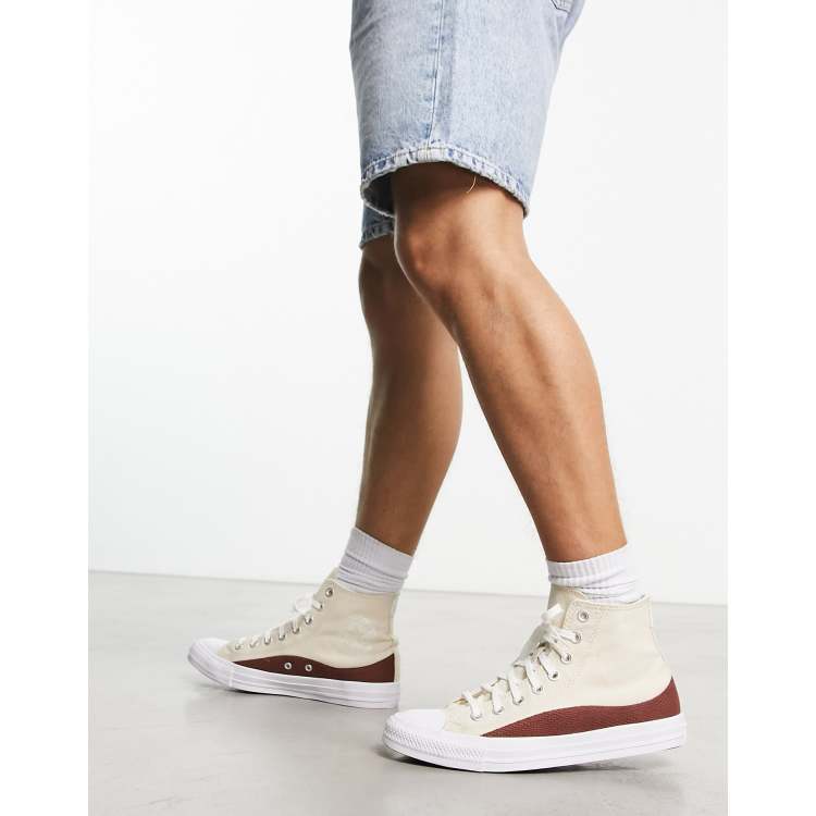 Converse Chuck Taylor All Star trainers in off white and red | ASOS