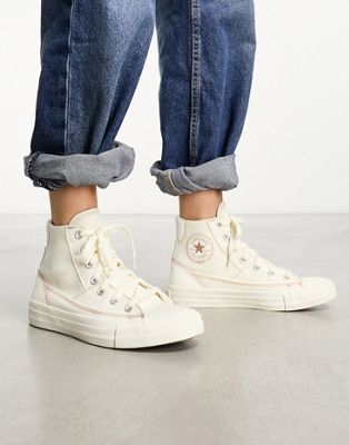 Converse Chuck Taylor All Star trainers in off white patchwork | ASOS