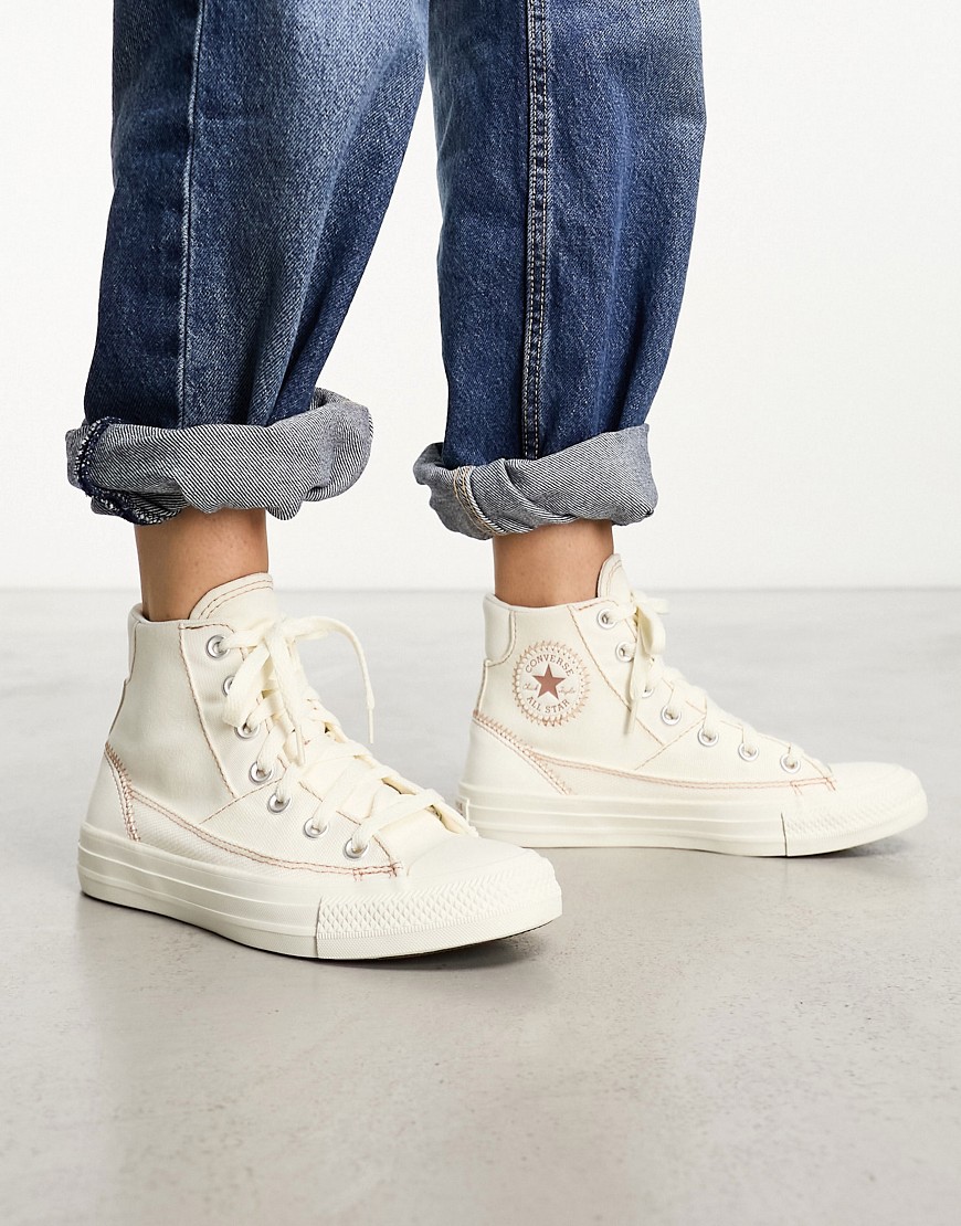 Converse Chuck Taylor All Star trainers in off white patchwork