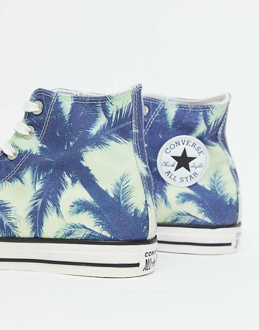 Converse Chuck Taylor All Star trainers in palm print Converse Chuck Taylor All Star trainers in palm print