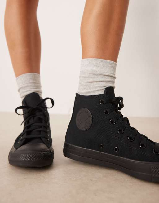 Converse – Chuck Taylor All Star – Unisex – Svarta sneakers med höga skaft, 3 av 5