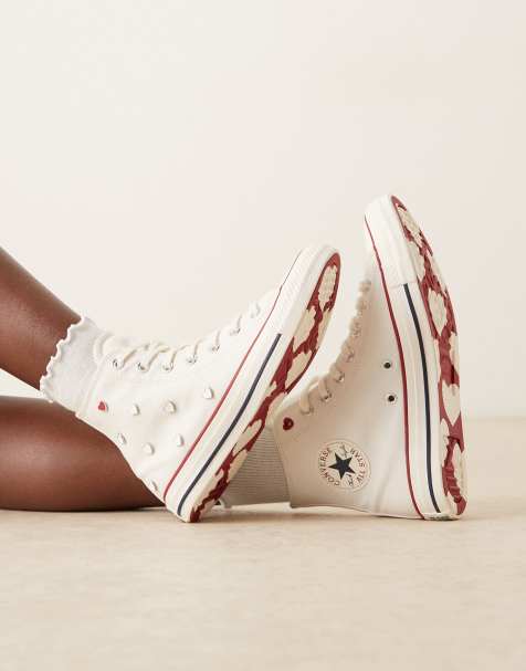 Converse Chuck Taylor - All Star - Valentinsdag - Hvide sneakers med hjertedetaljer - view 1