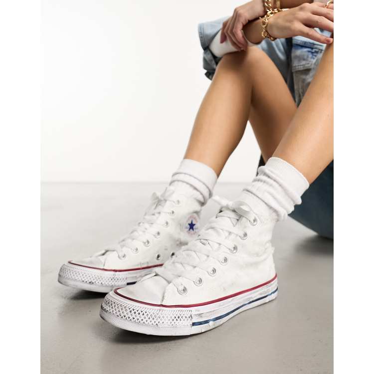 Converse Chuck Taylor All Star well worn Hi unisex trainers in