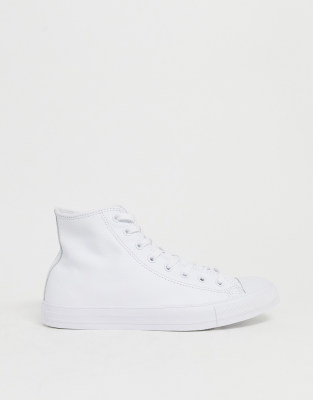 all white leather chucks