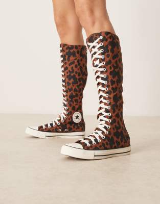 Converse - Chuck Taylor All Star XX-Hi - Sneaker mit Kuhfellmuster in Braun und Schwarz-Bunt