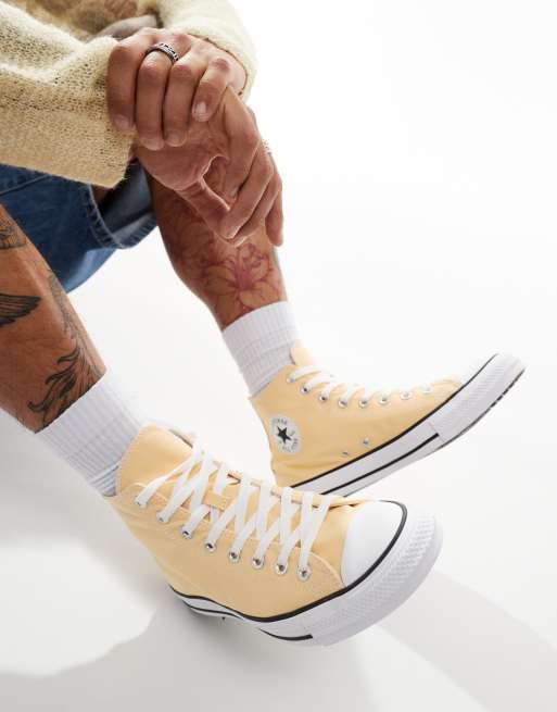 Converse – Chuck Taylor All Star – Żółte wysokie tenisówki, 3 z 5